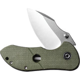 Civivi Gordo Linerlock Green Micarta Folding D2 Steel Pocket Knife 22018C2
