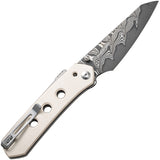 Civivi Vision FG Superlock Ivory G10 Folding Damascus Pocket Knife 22036DS1