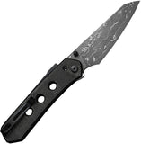 Civivi Vision FG Superlock Black Micarta Folding Damascus Pocket Knife 22036DS2