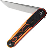 Civivi KwaiQ Linerlock Orange & Black G10 Folding Nitro-V Pocket Knife 230152