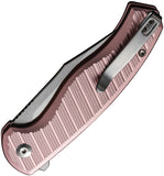 Civivi Stormhowl Button Lock Light Pink Aluminum Folding Nitro-V Pocket Knife 23040B3