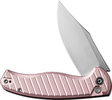 Civivi Stormhowl Button Lock Light Pink Aluminum Folding Nitro-V Pocket Knife 23040B3