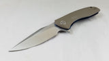 Civivi Baklash Tan G10 Folding Knife Satin Blade by We Knife Co 801b