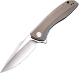 Civivi Baklash Tan G10 Folding Knife Satin Blade by We Knife Co 801b