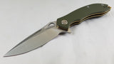 Civivi Aquila Linerlock Green G10 Folding Knife Satin VG10 by We Knife Co 805B