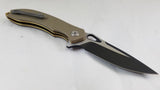 Civivi Aquila Linerlock Tan G10 Folding Knife 2-Tone VG10 by We Knife Co 805C