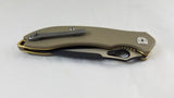 Civivi Aquila Linerlock Tan G10 Folding Knife 2-Tone VG10 by We Knife Co 805C