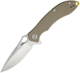 Civivi Aquila Linerlock Tan G10 Folding Knife Satin VG10 by We Knife Co 805D