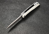 CMB Made Knives Blaze Linerlock White G10 Folding D2 Steel Pocket Knife 06S