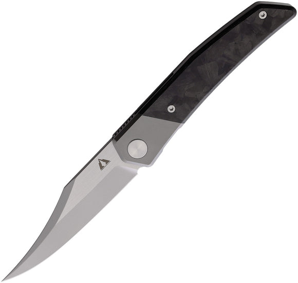 CMB Made Knives Zetsu Knife Framelock Carbon Fiber & Titanium Folding M390 09A