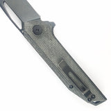 CMB Made Knives Lurker Pocket Knife Linerlock Black Micarta Folding D2 Steel 10B