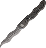 CMB Made Knives Kawanonagare Framelock Gray Titanium & CF Folding Knife 13GS
