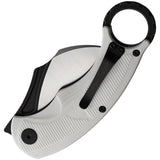 CMB Made Knives Falcon Linerlock White G10 Folding AUS-10 Pocket Knife C01W