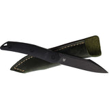 CMB Made Knives Kisame Black G10 14C28N Fixed Blade Knife w/ Sheath FB01D