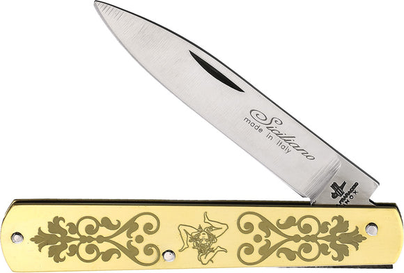 Fraraccio Knives Sfilato Trinacria Rose Folding Stainless Pocket Knife 05590217