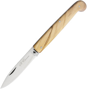 Fraraccio Knives Caccamo Manico Olive Wood Spear Pt Folding Knife CMF08B