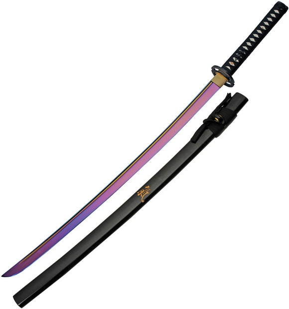 Dreamlight Katana Black Cord Wrapped Manganese Spectrum Sword w/ Scabbard 926977