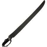 Night Guard Sword Black Leather Wrapped Manganese Blade w/ Belt Sheath 926980 
