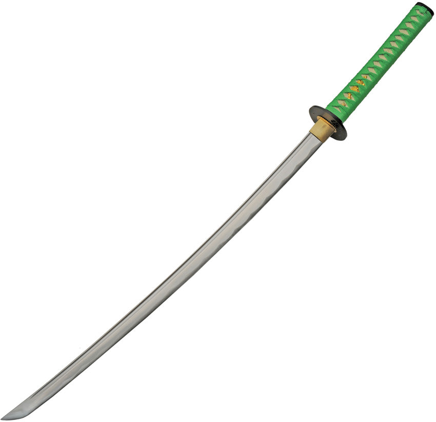 rain backpack katanas Lucky Spring Katana Green Wrapped 1045 Carbon Steel Sword w/ Scabbard – Atlantic Knife Company