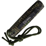 Colonial Automatic Ranger Knife Button Lock Camo Partial Serrated Stainless Blade 114