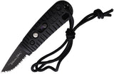 Colonial Automatic CKC Knife Button Lock Black ABS Stainless Serrated Blade 211