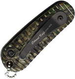 Colonial Automatic CKC Knife Button Lock Camo ABS Stainless Serrated Blade 212