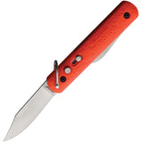 Colonial Automatic Paratrooper Knife Button Lock Orange Stainless Blade M724