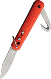 Colonial Automatic Paratrooper Knife Button Lock Orange Stainless Blade M724