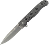 CRKT M16 Linerlock Spear Folding Blade AutoLAWKS Gray Aluminum Handle Knife 03S
