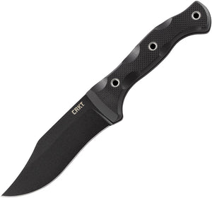 CRKT 10.5" Rakkasan Fixed SK5 Carbon Steel Blade Black G10 Handle Knife 1520