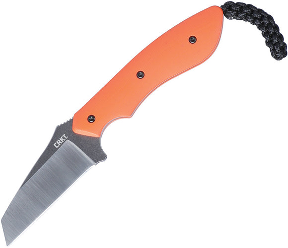 CRKT S.P.I.T. Orange G10 8Cr13MoV Reverse Tanto Fixed Blade Knife w/ Sheath 2399
