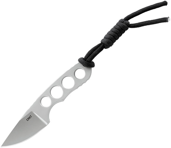 Columbia River CRKT Silver Bita Straight 420J2 Fixed Blade Knife + Sheath 2408