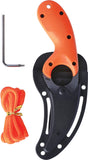 CRKT Bear Claw Orange GRN AUS-8 Veff Serrated Fixed Blade Knife w/ Sheath 2511ER