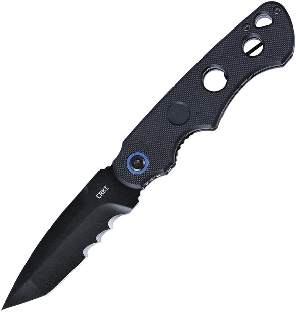 CRKT A.B.C. Linerlock A/O Black G10 Folding 12C27 Serrated Pocket Knife 2606