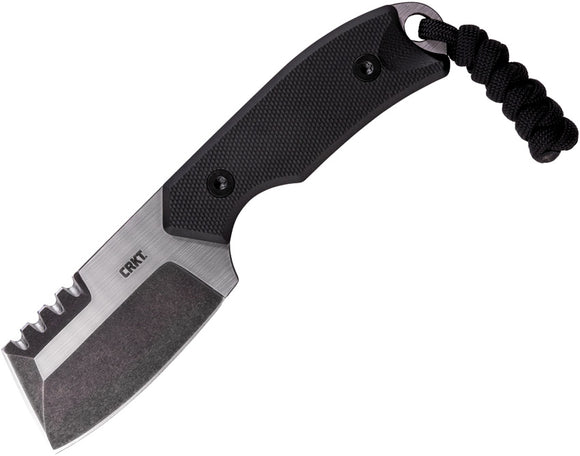 CRKT Razel Compact Fixed Blade Knife Black G10 Stainless Steel Cleaver 4036
