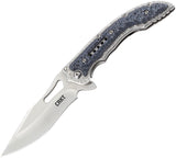 CRKT Fossil Framelock Folding Drop Pt Blade Black Hammered G10 Handle Knife 5462