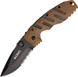 CRKT Ryan Model 7 Desert Tan Handles Tactical Linerlock Pocket Knife - 6813DZ