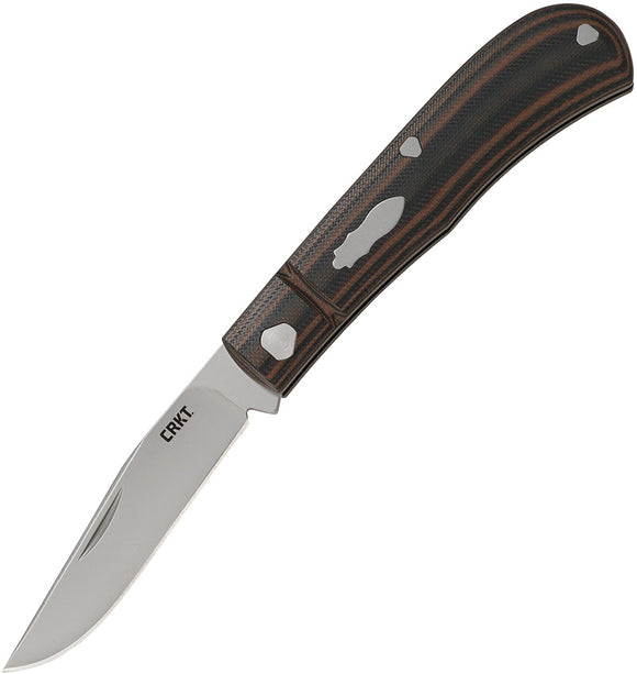 CRKT Venandi Brown Folding Pocket Knife Slip-Joint Black G10 8Cr13MoV 7100