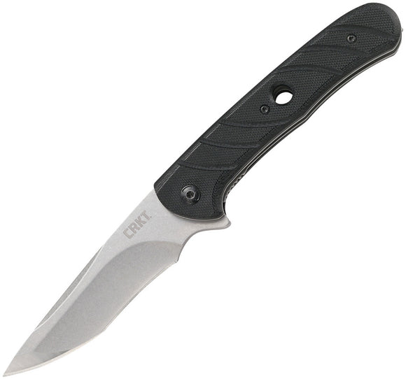 CRKT Intention Linerlock G10 Black A/O Assisted Open Folding Knife 7160