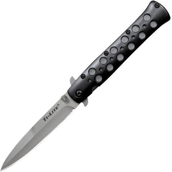 Cold Steel Ti-Lite Linerlock Knife S35VN Stainless Blade Black Aluminum Handle 26B4