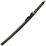 Cold Steel Flower Katana Black Wrapped 1060HC Steel Sword w/ Scabbard SWFLWRKTNA