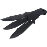 Cold Steel Black & Grey 420 Stainless Steel 3pc Throwing Knives Set TH80KVC3PK