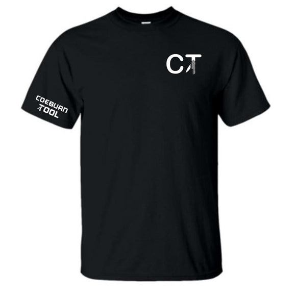 Coeburn Tool Small Lettermark Logo Black Short Sleeve T-Shirt w/ Coeburn Tool Sleeve XL