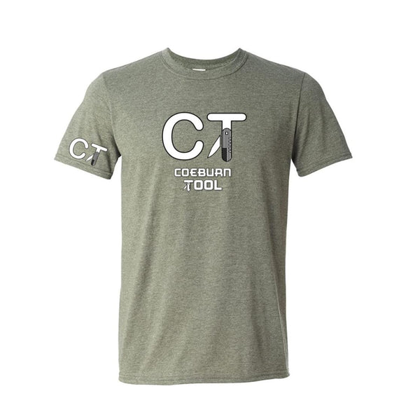 Coeburn Tool Full Logo Heather Green Short Sleeve T-Shirt w/ CT Logo Sleeve L