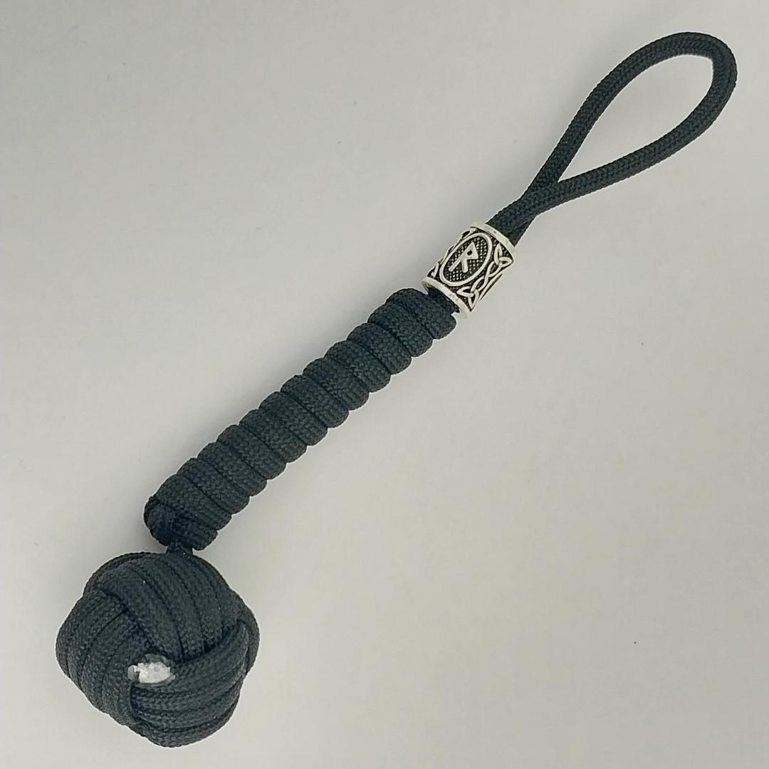 Coeburn Tool Black Paracord Monkey Fist Lanyard w/ Viking Bead