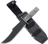 Condor 12.5" Operator Bowie Black Fixed 1075HC Steel Blade Knife with Sheath 180675