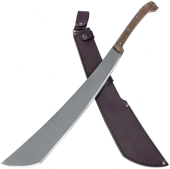Condor Makara Fixed 1075HC Steel Blade Walnut Handle Machete with Sheath 28081875