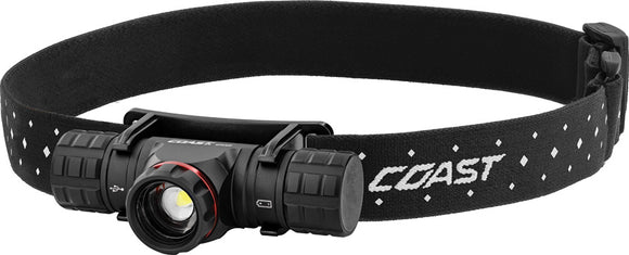 Coast XPH30R Black/White/Red Aluminum Water Resistant Flashlight 30334
