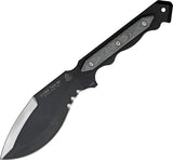 TOPS Cuma Tak Ri Tactical Kukri Fixed Part Serrated Blade Black Knife