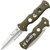 Cold Steel Gunsite Counter Point I OD Green AUS-10A Lockback Folding Knife 10abv1